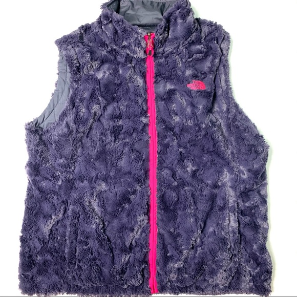 north face fuzzy vest